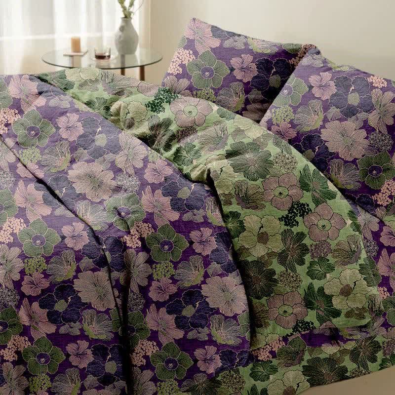 Ownkoti Peach Blossom Cotton Reversible Bedding Set(4PCS) - image 3