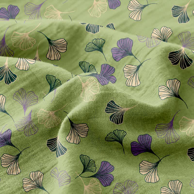 Ownkoti Ginkgo Leaf Cotton Gauze Sheet Bedspread - image 3