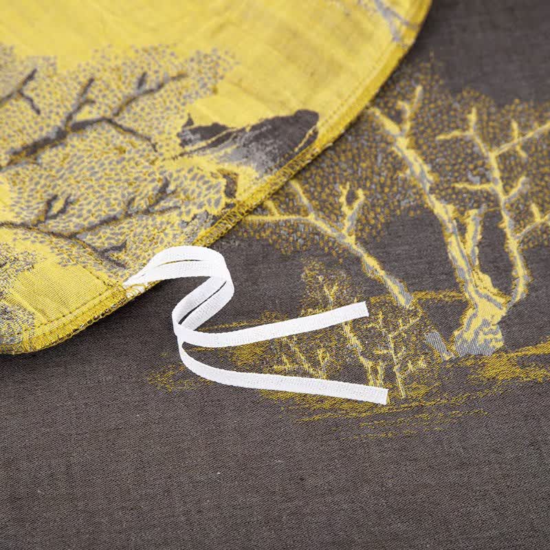 Landscape Print Cotton Gauze Jacquard Bedding Set(4pcs) - image 8