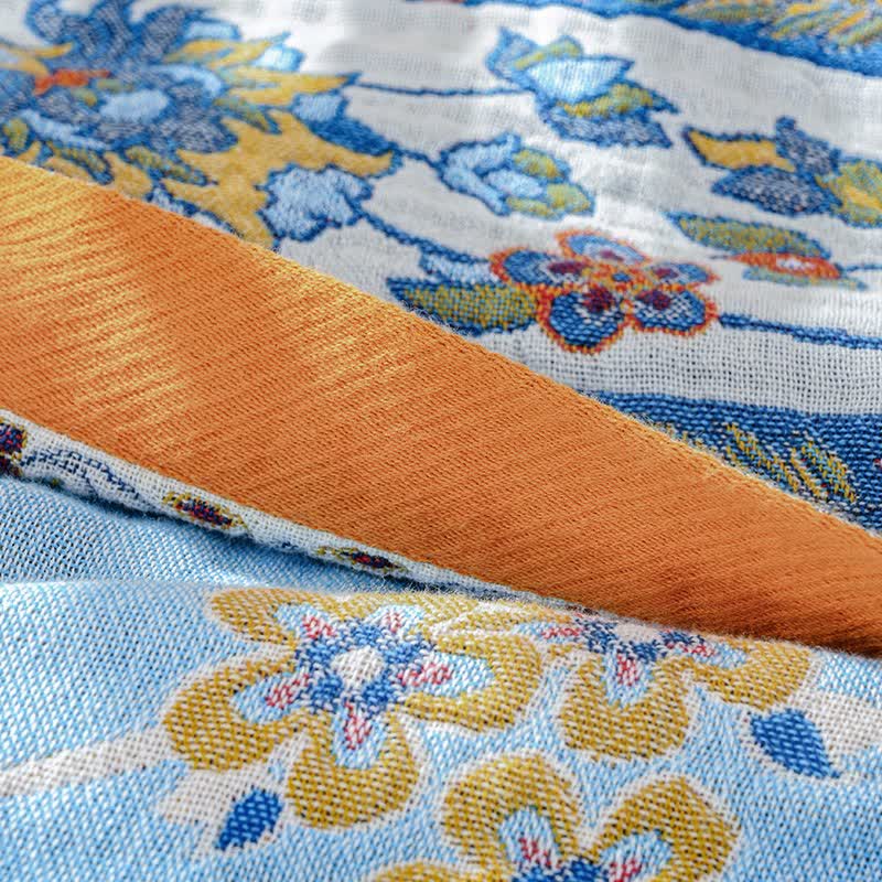 Ownkoti Vibrant Vintage Pattern Cotton Gauze Quilt - image 3