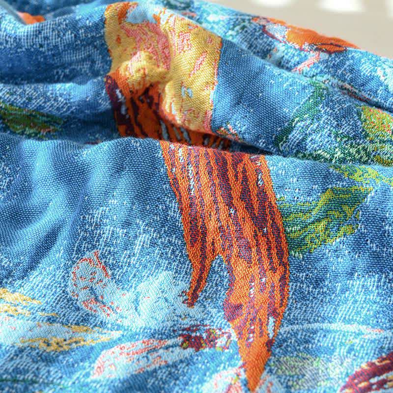 Ownkoti Artistic Floral Bird Cotton Gauze Quilt - image 4