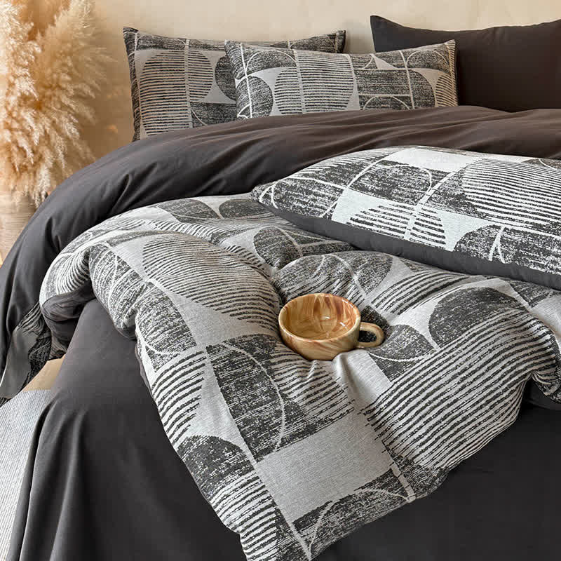Ownkoti Geometric Brushed Cotton Bedding Set(4PCS) - image 15