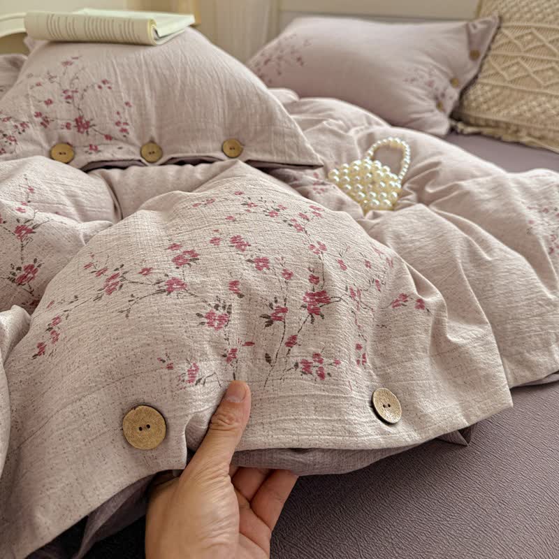 Elegant Plum Blossom Bedding Set - image 4