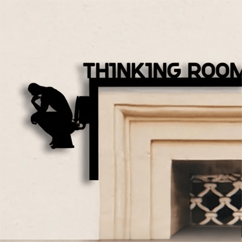 Thinking Room Toilet Door Frame Decor - image 1
