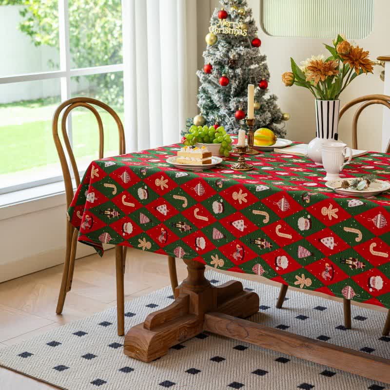 Christmas Inspired Diamond Plaid Tablecloth - image 3