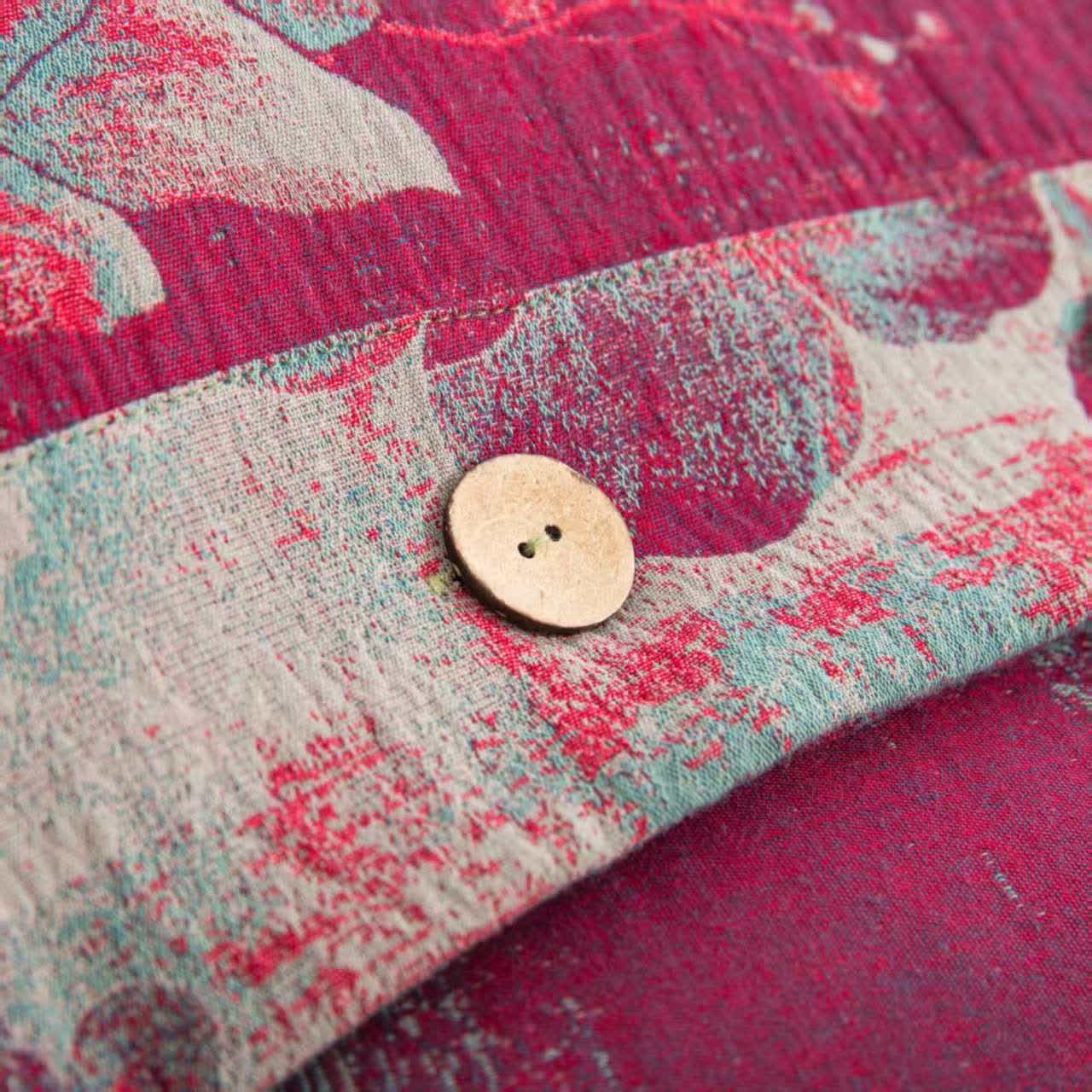 Peach Blossom Cotton Double Gauze Bedding Set(4PCS) - image 8