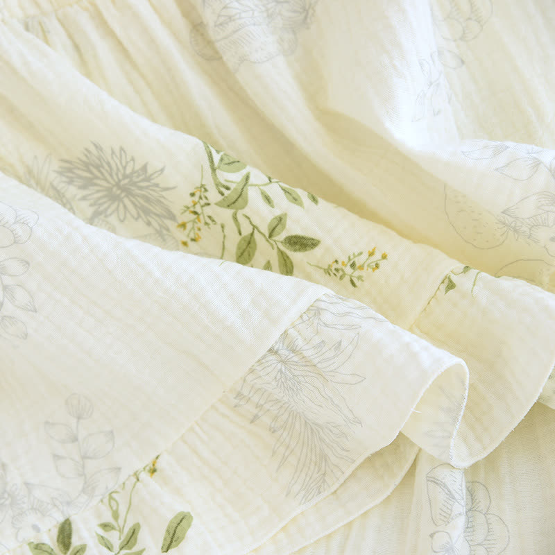 Leaf Print Camisole Cotton Pajama Set - image 14