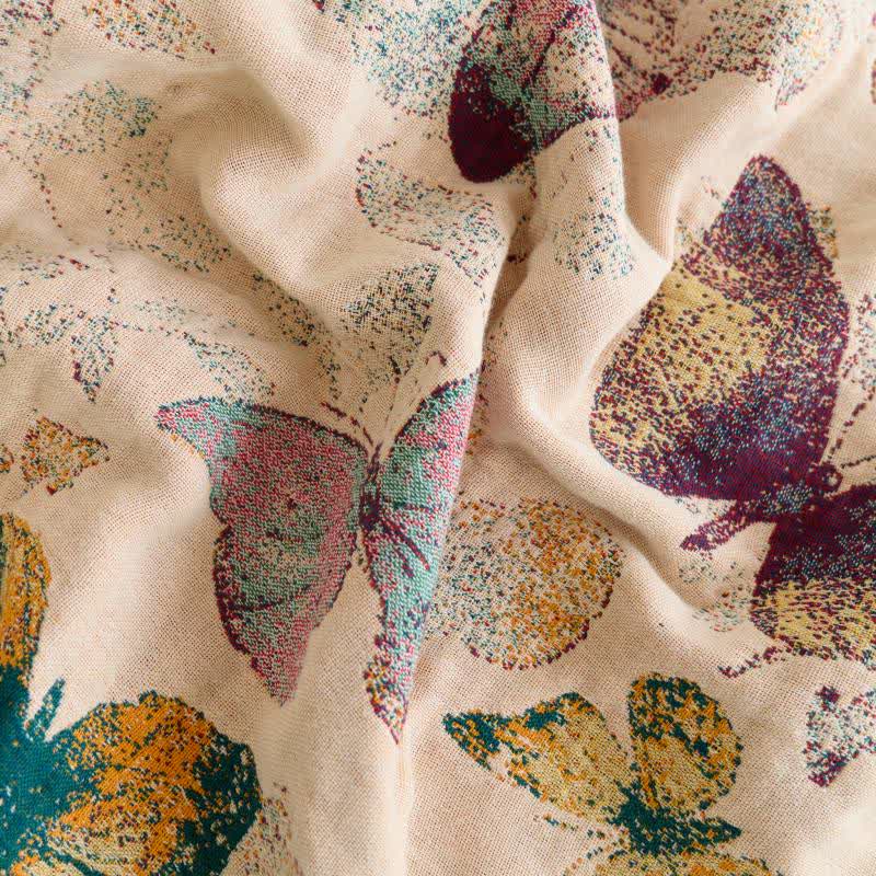 Elegant Butterfly Tassel Cotton Blanket - image 9