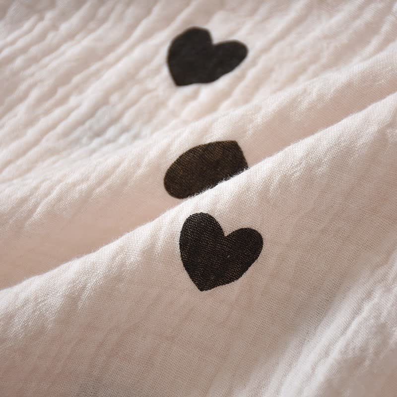 Black Heart Pure Cotton Pajama Set - image 14