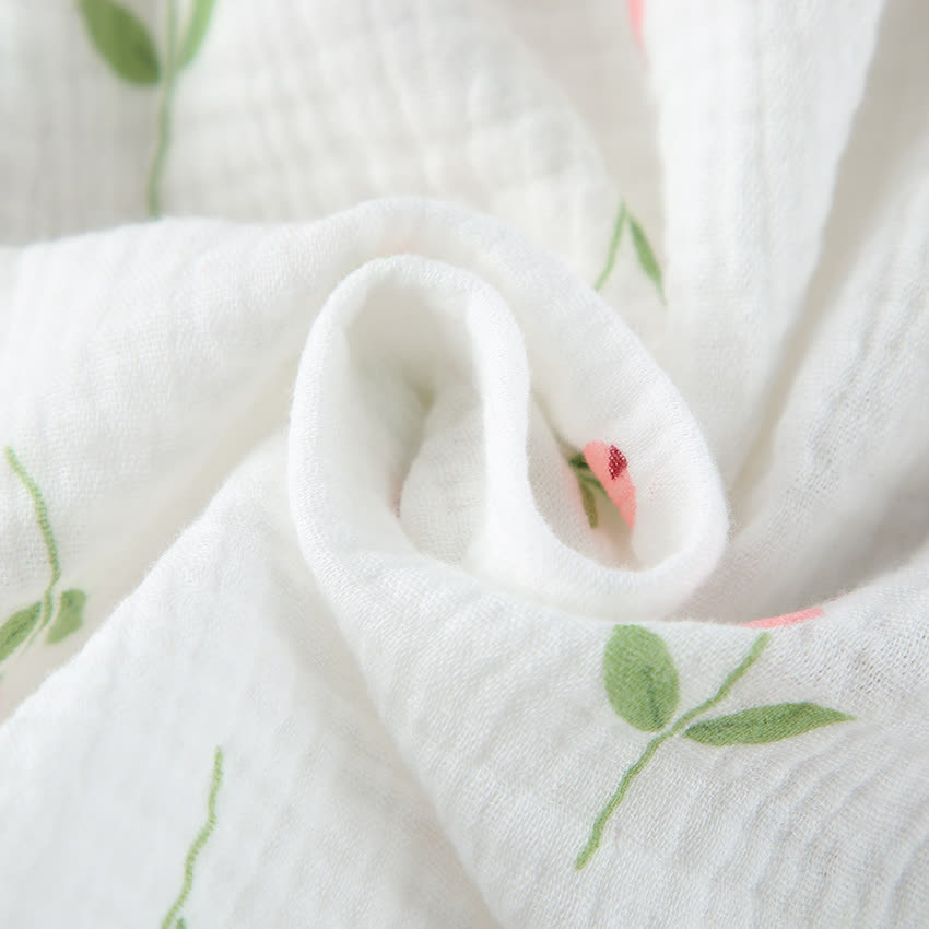 Tulip Pattern Cotton Short Pajama Robe - image 12