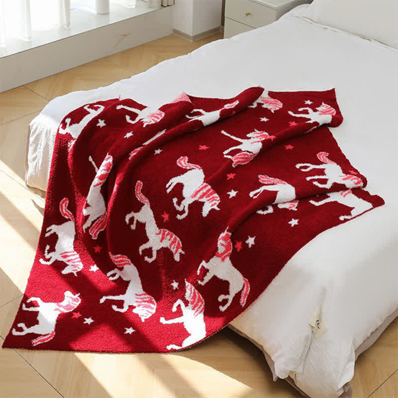 Ultra-Soft Unicorn Yarn Throw Blanket - image 4