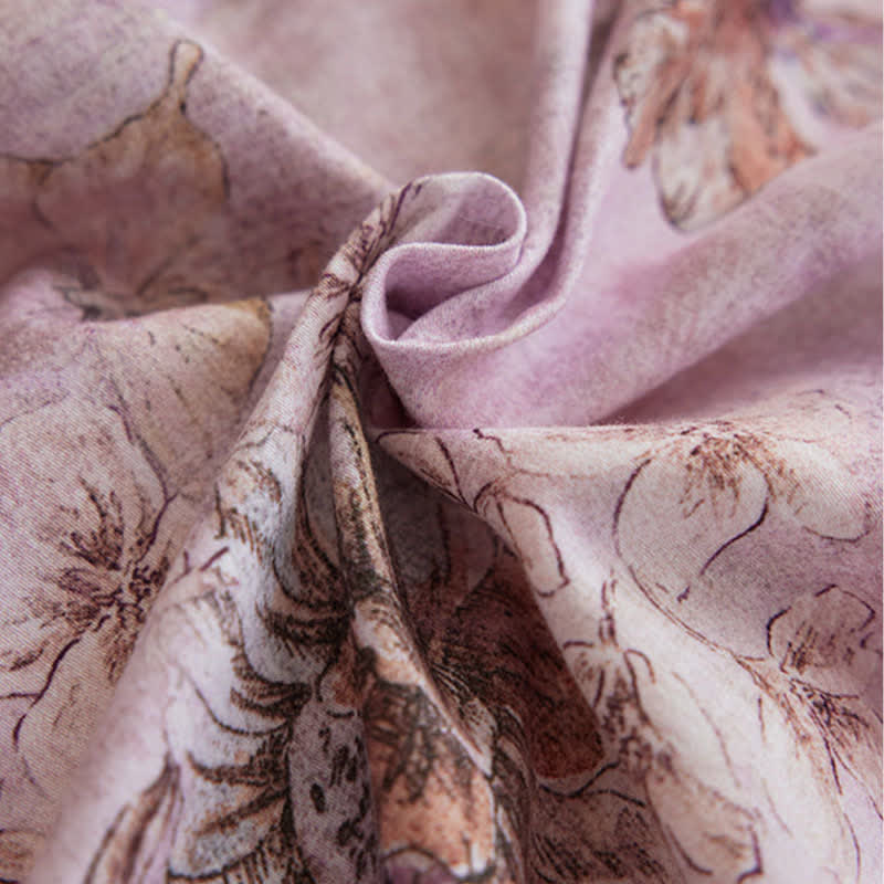 Dreamy Floral & Butterfly Cotton Bedding Set(4PCS) - image 9