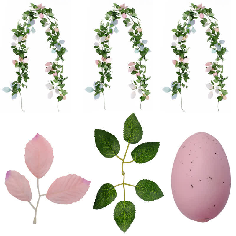 Faux Easter Egg Greenery Garland - 3PCS - 71" - image 7