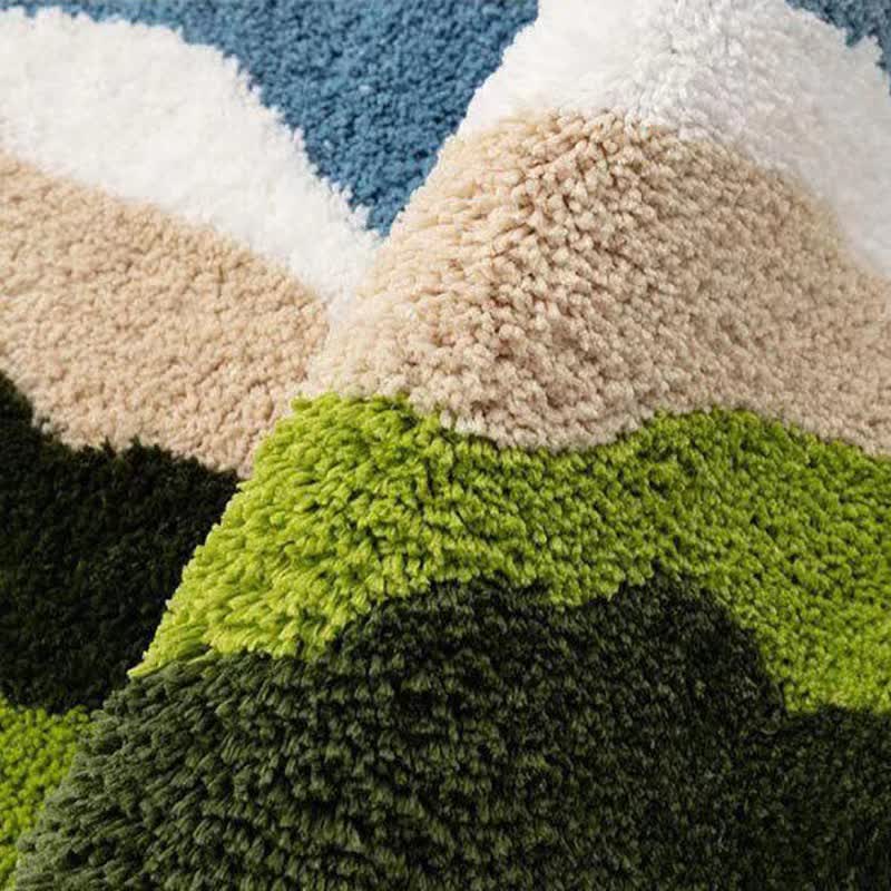 Artistic Wave Irregular Flocked Rug - image 3