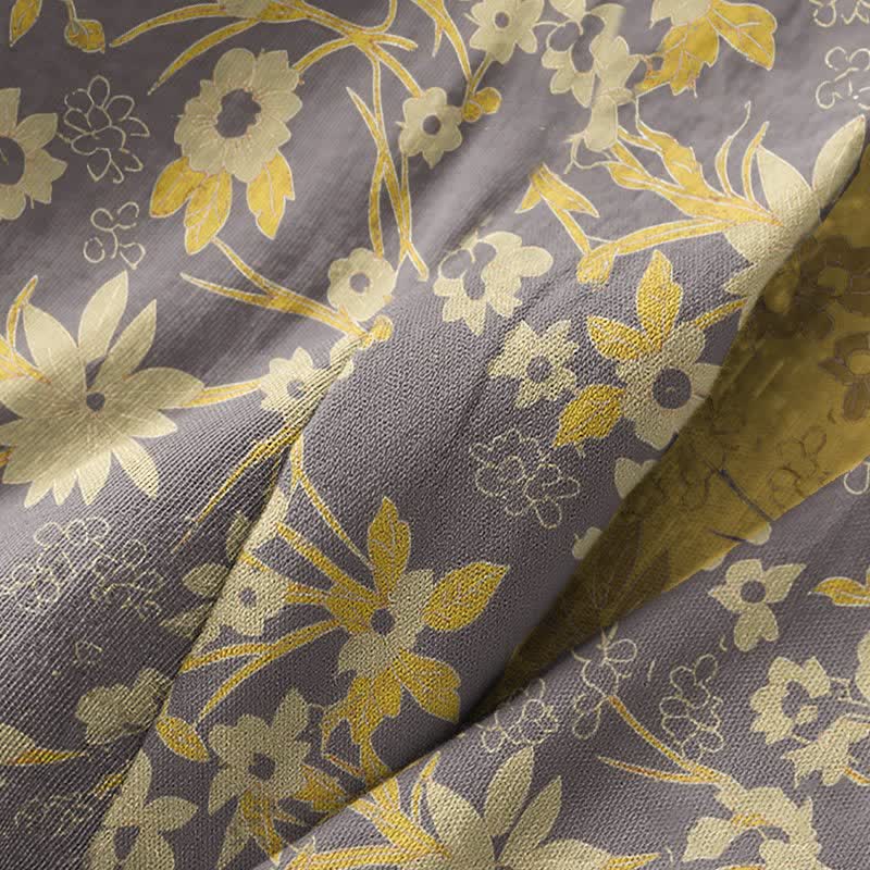 Vintage Rustic Floral Cotton Jacquard Robe - image 27