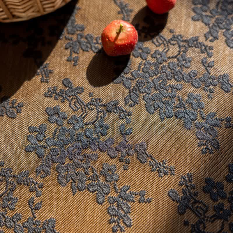 Floral Jacquard Lace Scalloped Edge Tablecloth - image 17