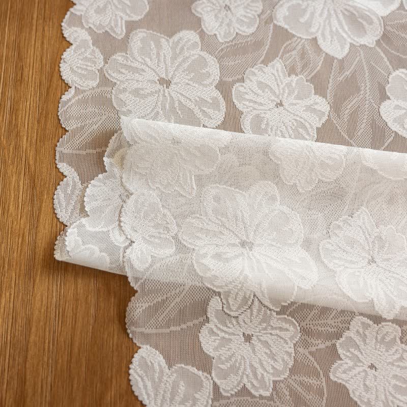 Camellia Jacquard Lace Table Runner - image 7