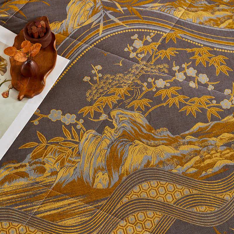 Cotton Gauze Mountain & Bamboo Jacquard Quilt - image 9