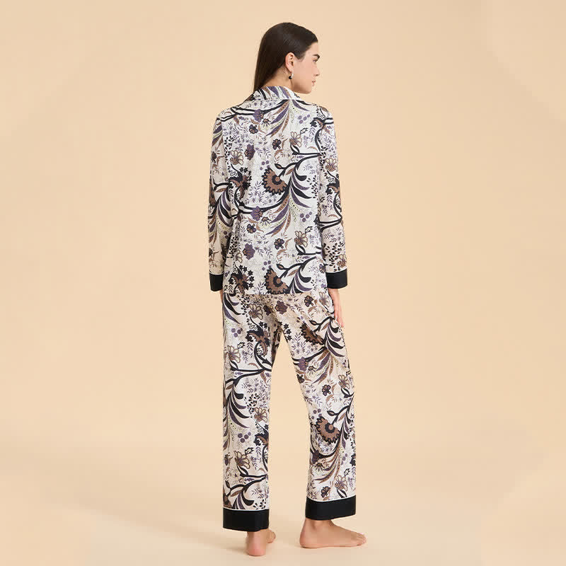 Vintage Vine & Floral Pajama Set - image 5
