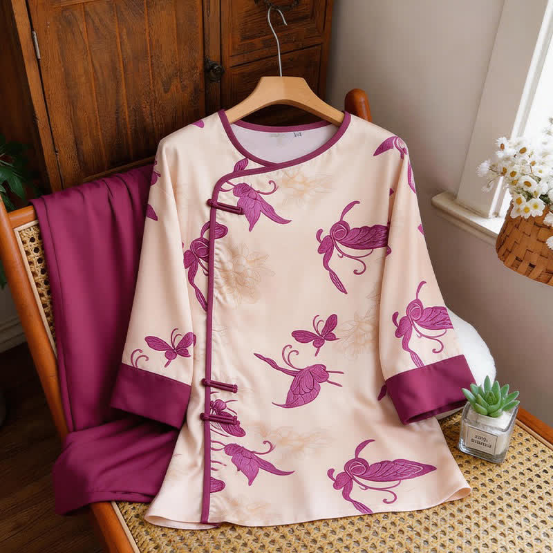 Ownkoti Artsitic Butterfly Eastern-Inspired Loungewear Set - image 8