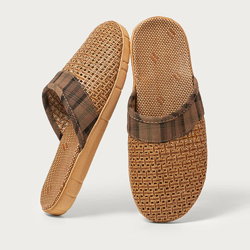 Rattan Odor-Resistant Indoor Slippers - Brown - 3XL - image 13