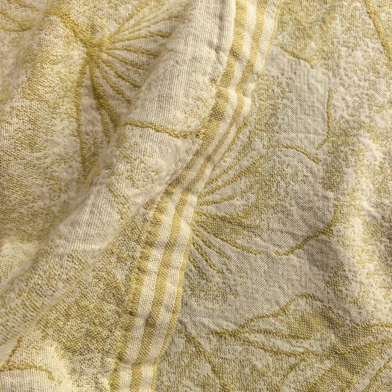 Artistic Vintage Leaf Cotton Gauze Quilt - image 7