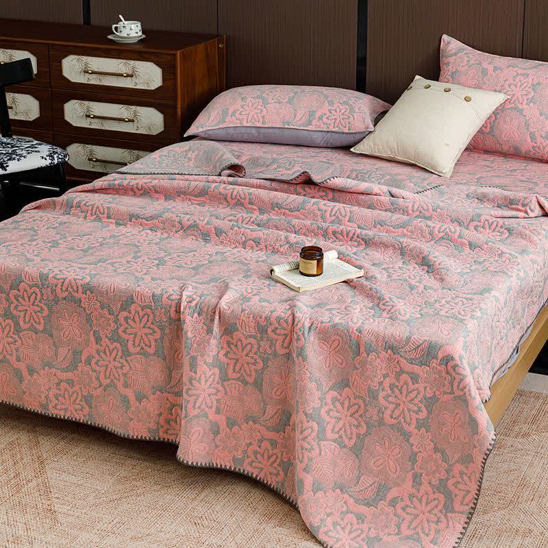 Farmhouse Floral Three-Layer Cotton Gauze Quilt - image 7