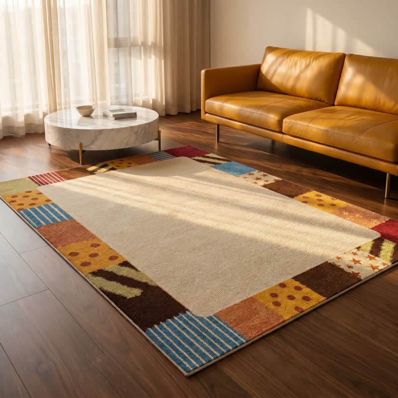 Retro Border Patchwork Area Rug - image 2