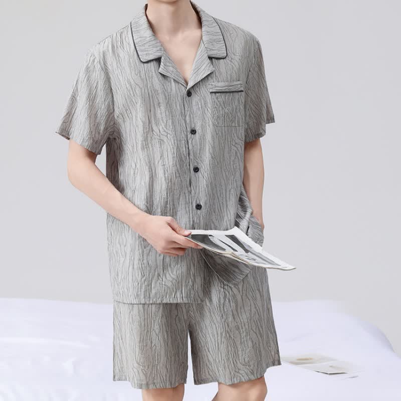Textured Short Sleeve Pajama Set - image 6