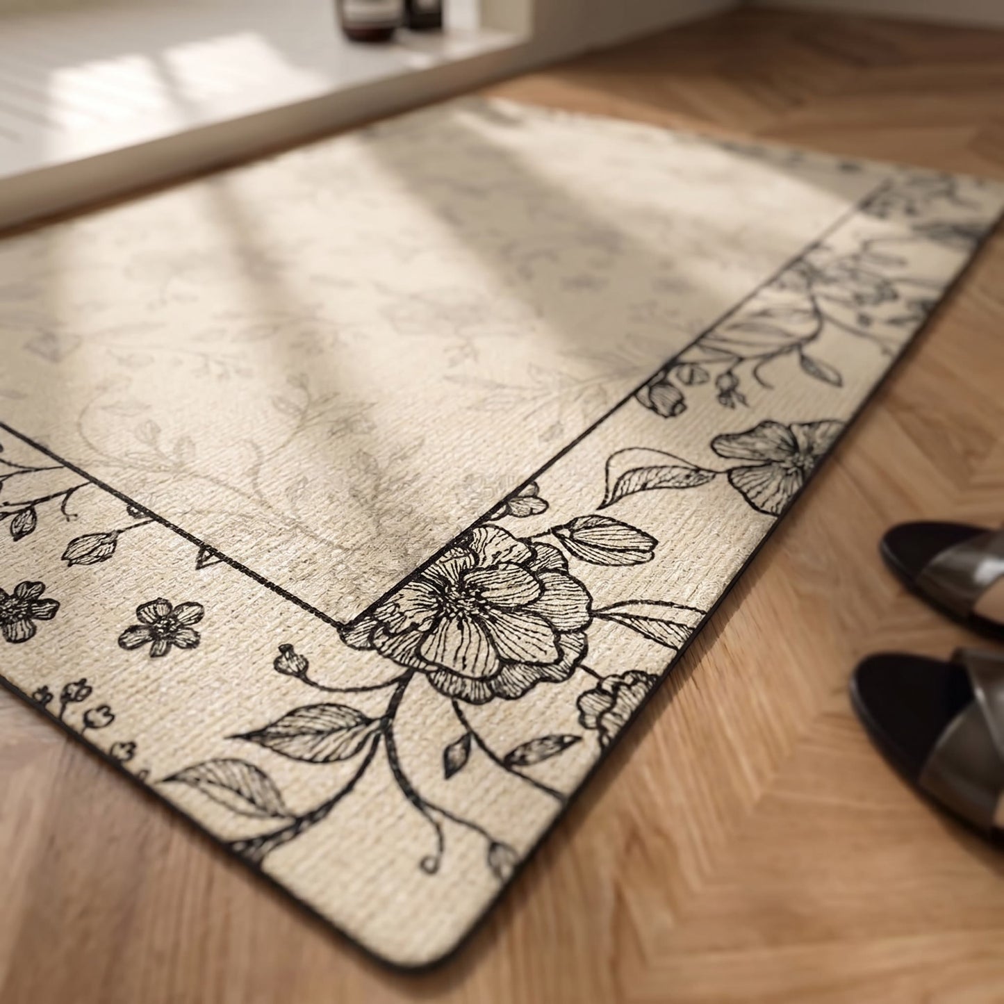 Vintage Vine Floral Bathroom Rug - image 4