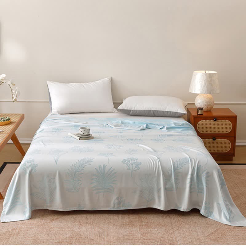 Ownkoti Multicolor Botanical Sketch Bamboo Fiber Quilt - Blue - Queen - image 9