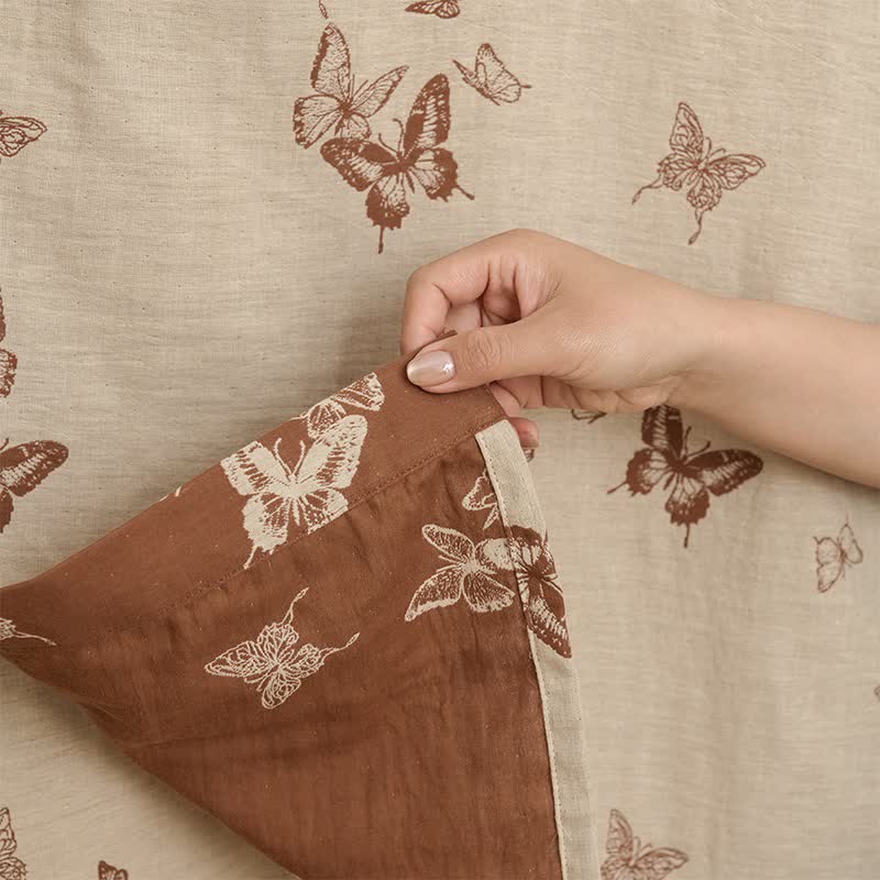 Elegant Butterfly Cotton Kimono Bathrobe - image 17