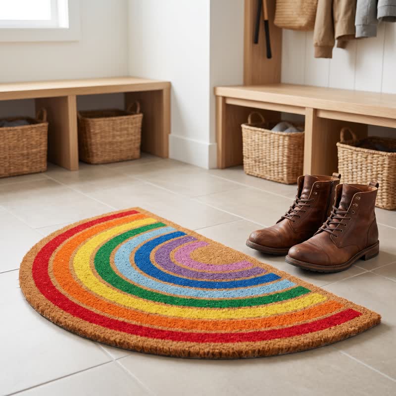 Rainbow Non-Slip Entryway Area Rug - image 4