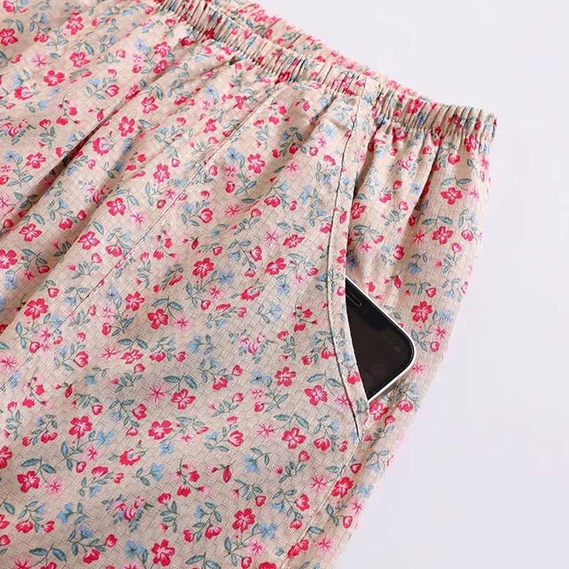 Rutsic Floral Cotton Women's Pajama Set - image 4