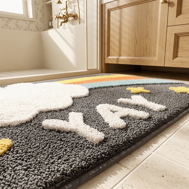 YAY Rainbow Faux Cashmere Bath Rug - image 5