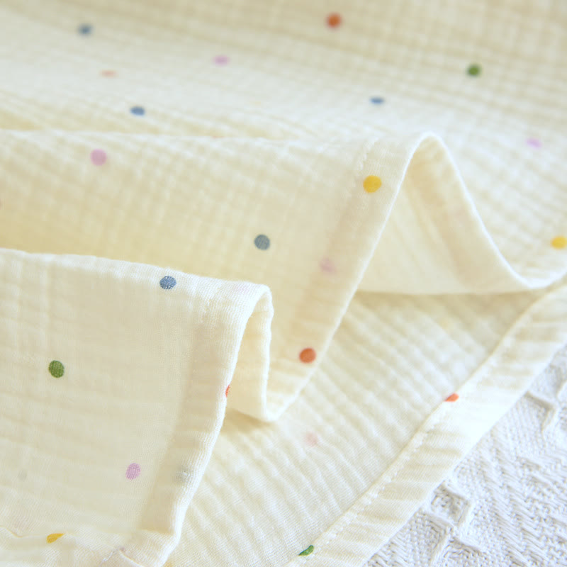 Rainbow Dot Cotton Gauze Lounge Dress - image 9