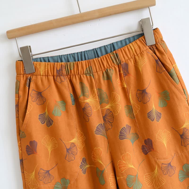 Ginkgo Cami Top & Pants Pajama Set Blue Ginkgo Garden - image 10