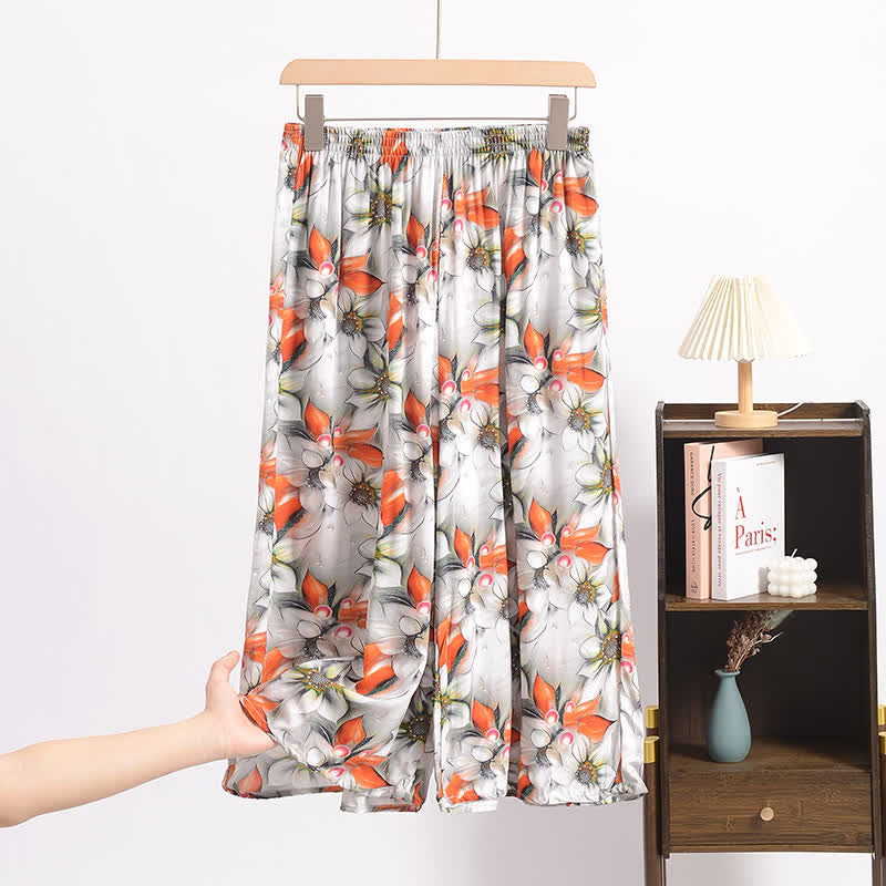 Vintage Floral Cropped Lounge Pants - image 2