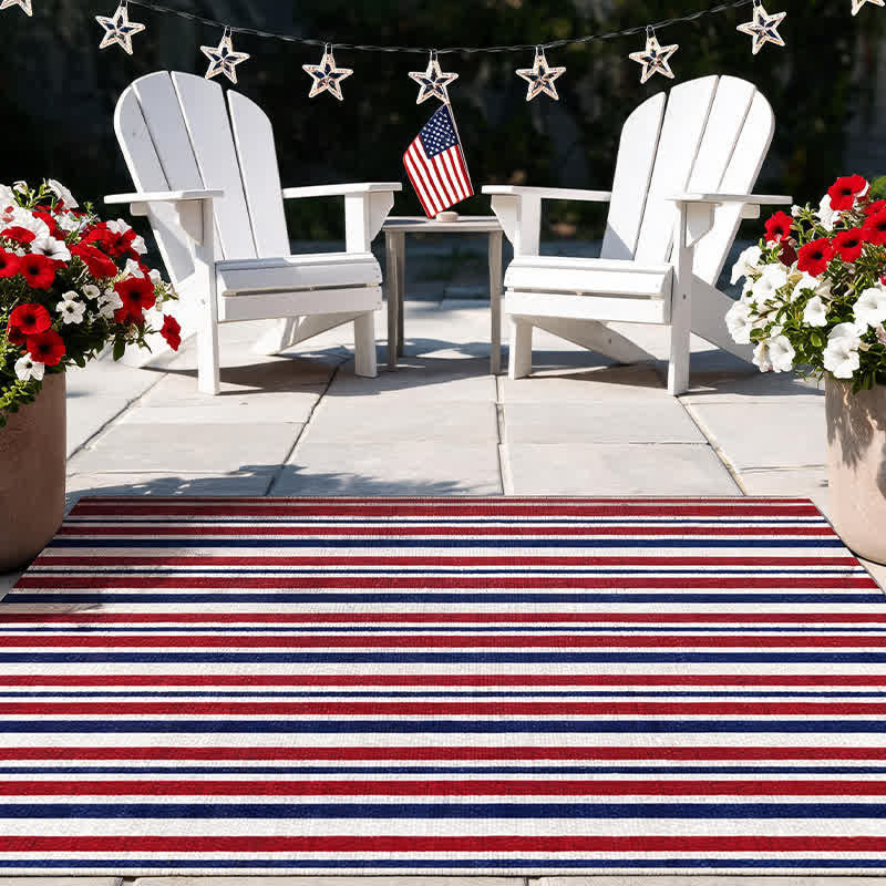 Patriotic Americana Stripe Outdoor Rug - image 7