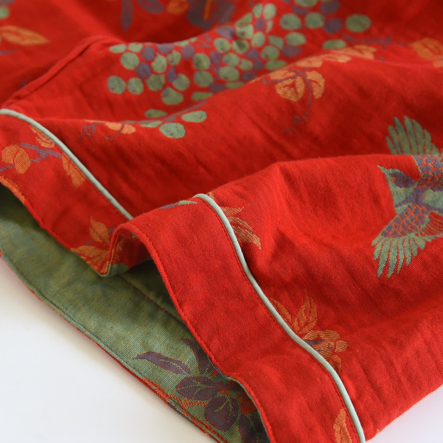 Vintage Bird Floral Cotton Loungewear Set - image 16