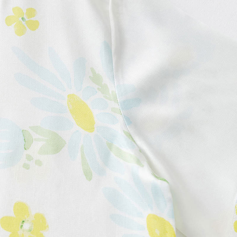 Sunflower Mint Contrast Trim Pajama Short Set - image 16