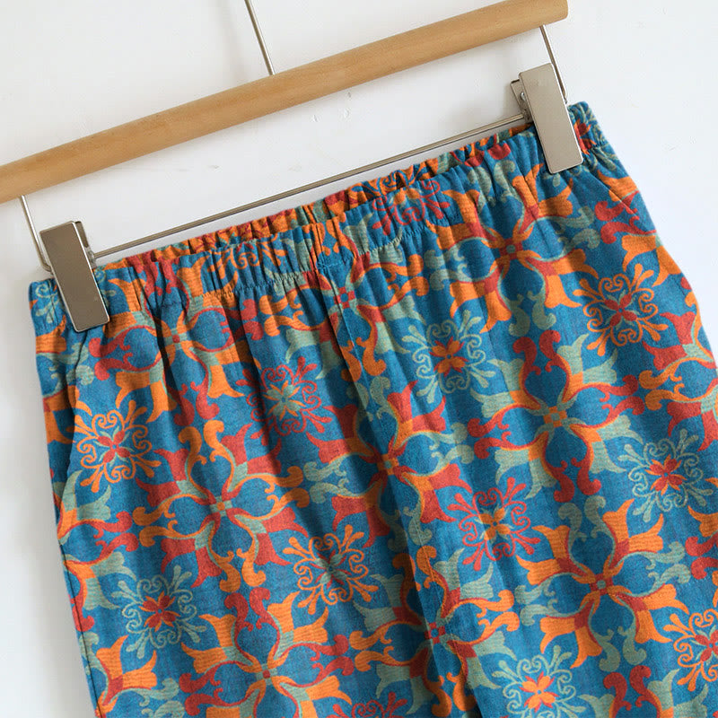 Boho Floral Tie Strap Pajama Set - image 7