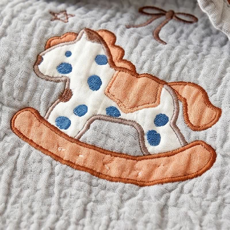 Happy Pony Lyocell Cooling Quilted Baby Quilt - image 6