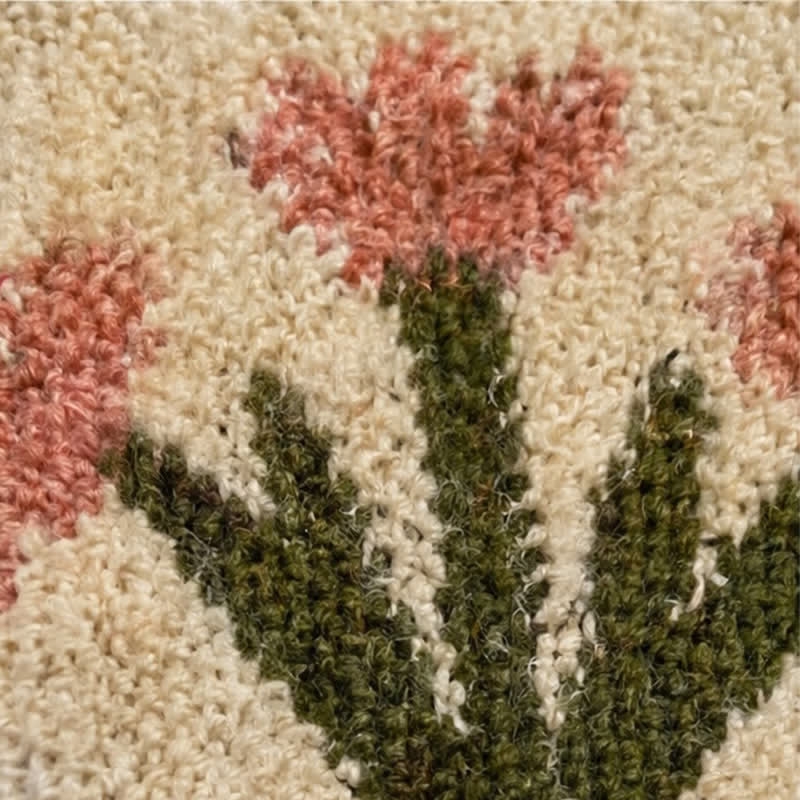Puppy Pattern Patchwork Fringe Throw Blanket - image 4