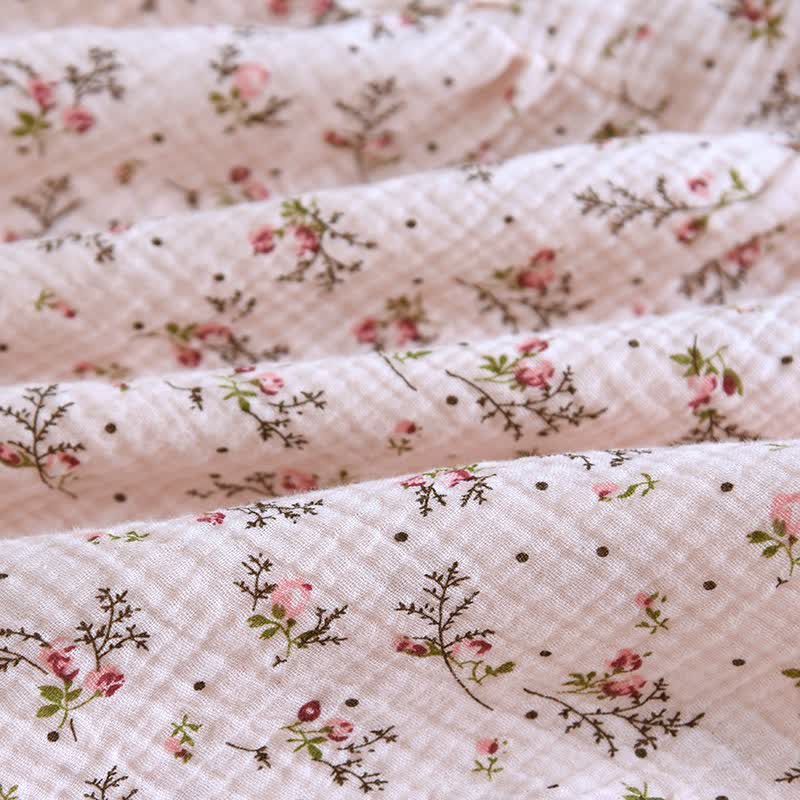 Dainty Floral Ruffle Collar Cotton Muslin Nightgown - image 9