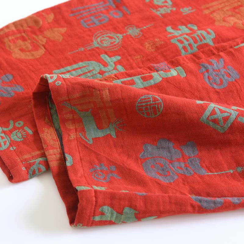 Auspicious Fu Yarn-dyed Cotton Pajama Set - image 9