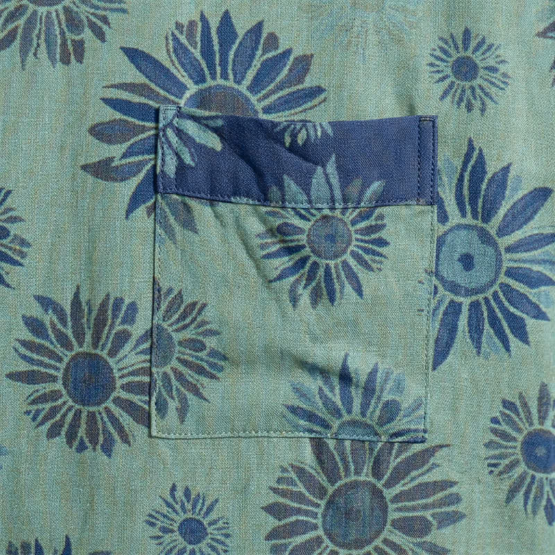 Vintage Sunflower Cotton Gauze Kimono Robe - image 19