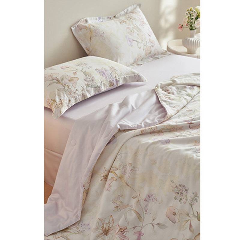Fresh Floral Summer Soft Bedding Set(4pcs)