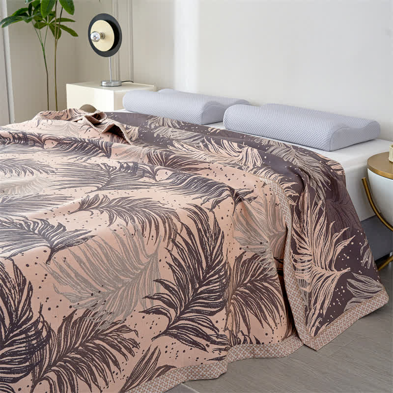 Lyocell Gauze Pastoral Leaves Soft Quilt