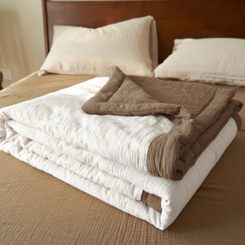 Solid Color Double Layer Gauze Soft Bedding